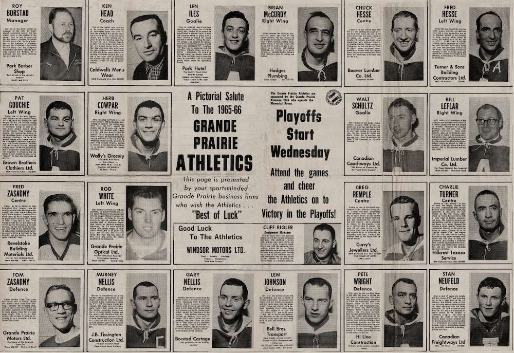 Roy Borstad was instrumental to Grande Prairie Athletics winning a South Peace Hockey League championship
