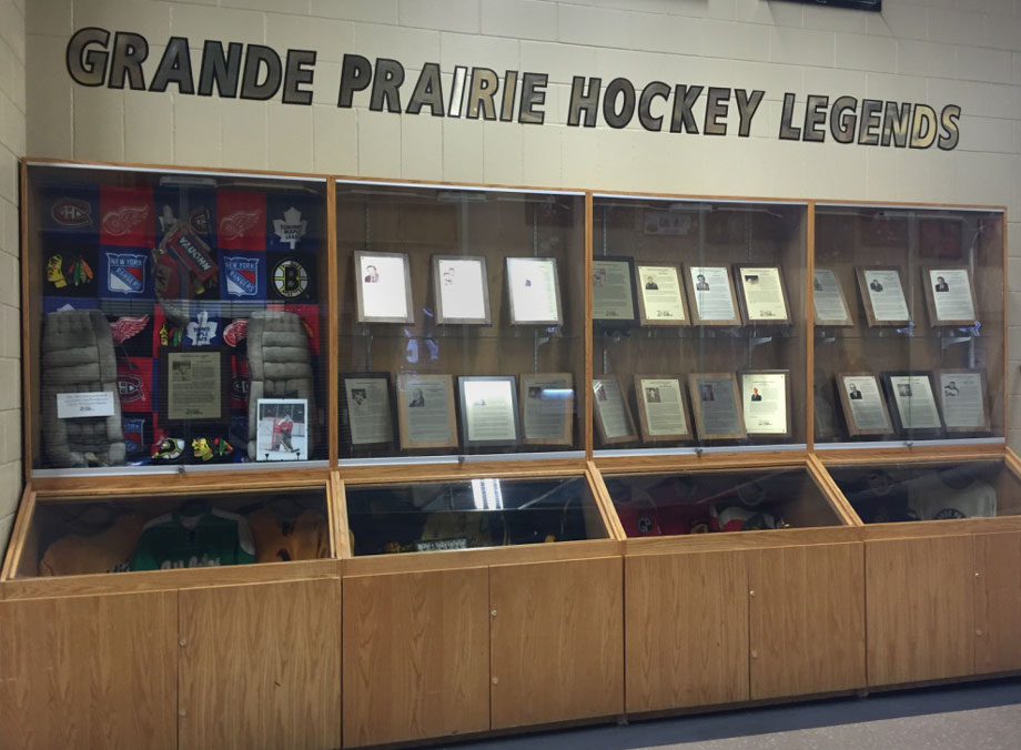 This display can be seen in the west foyer of Revolution Place - Photo by Stan Neufeld