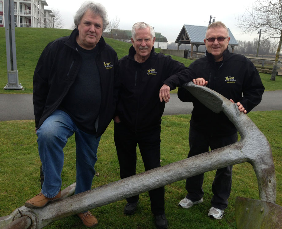 The website team - Ian Franks with Ron and Stan Neufeld