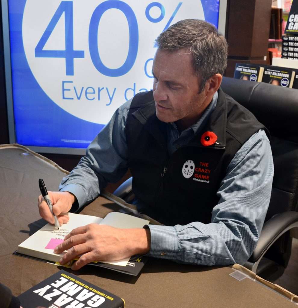 Clint at his book signing in Grande Prairie. Photo by Stan Neufeld