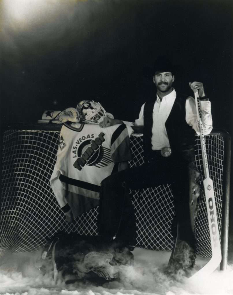 Clint Malarchuk with Las Vegas Thunder. Photo courtesy of the Malarchuk family